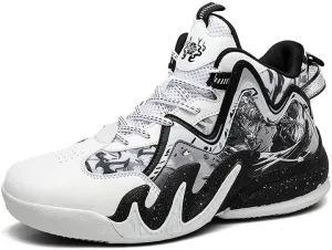 DHOVOR Men's Women's Basketball Shoes, Youth High Top Fashion Basketball Sneakers, Anti Slip Basketball Trainers, Sports Shoes for Mens Outdoor and Indoor