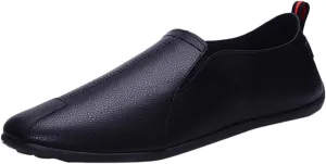 Fashion Men Leather Casual Slip-On Breathable Driving Boat Shoes Dress Men's Running Shoes