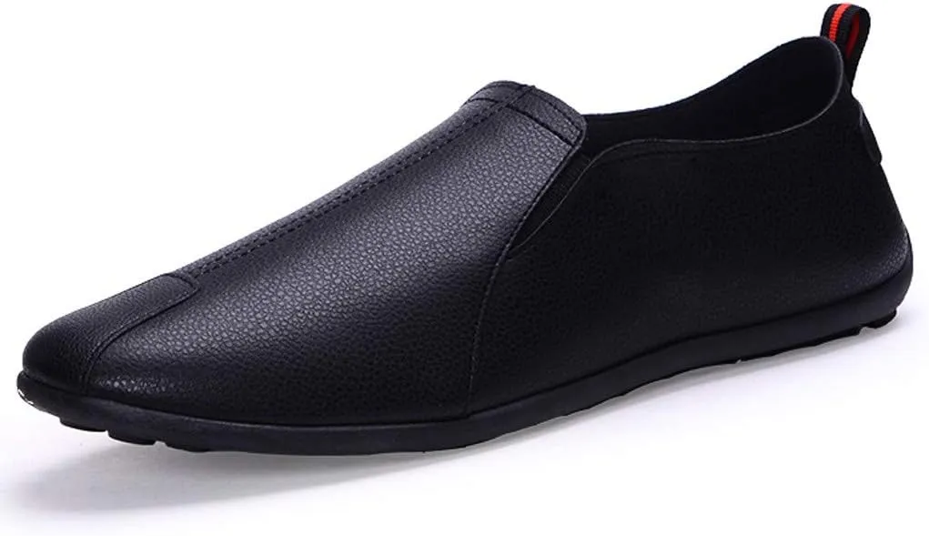 Fashion Men Leather Casual Slip-On Breathable Driving Boat Shoes Dress Men's Running Shoes