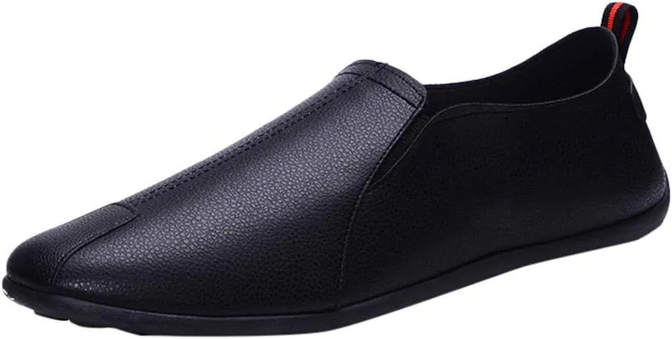 Fashion Men Leather Casual Slip-On Breathable Driving Boat Shoes Dress Men's Running Shoes