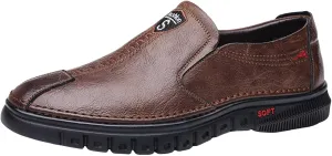 Fashion Sneakers Casual Shoe for Men Men's Fashionable Flat Soled Business Leather Soft Soled Slip On Casual Shoes