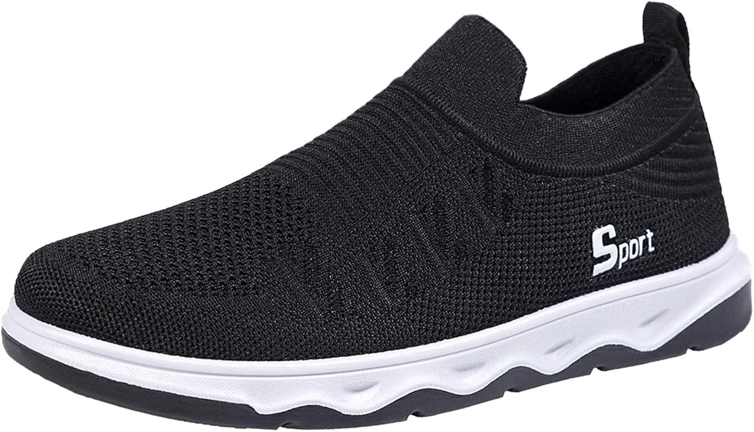 Fashion Sneakers Comfortable Men Shoes Flat Soled Casual Shoes Breathable Hollow Mesh Slip On Soft Soled Casual