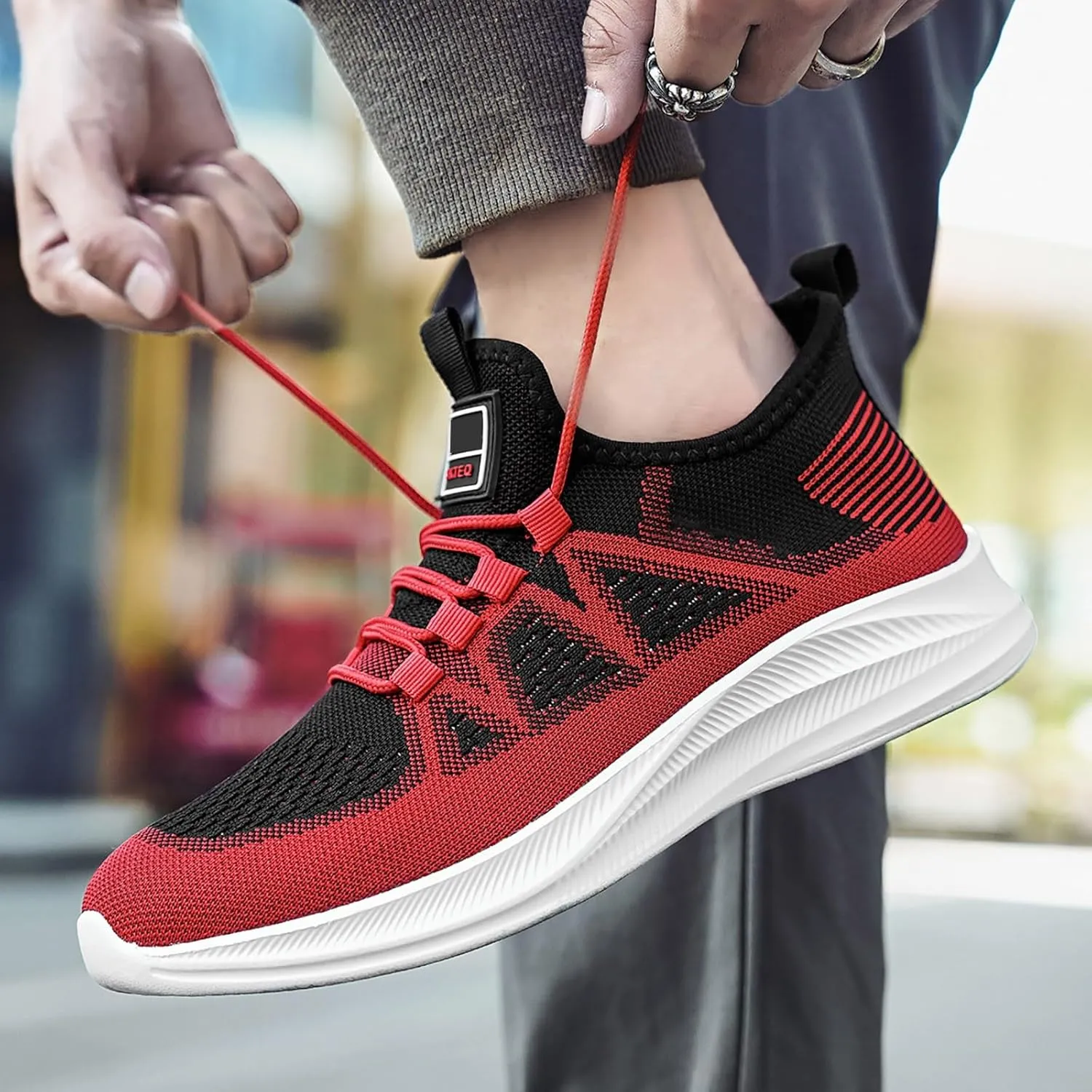 Fashion Sneakers Comfortable Men's Net Surface Light Casual Shoes Fashion Breathable Sports Running Shoes