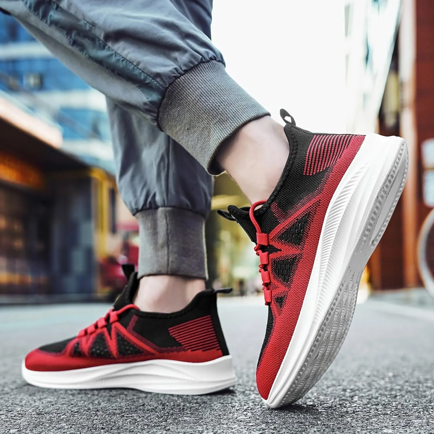Fashion Sneakers Comfortable Men's Net Surface Light Casual Shoes Fashion Breathable Sports Running Shoes
