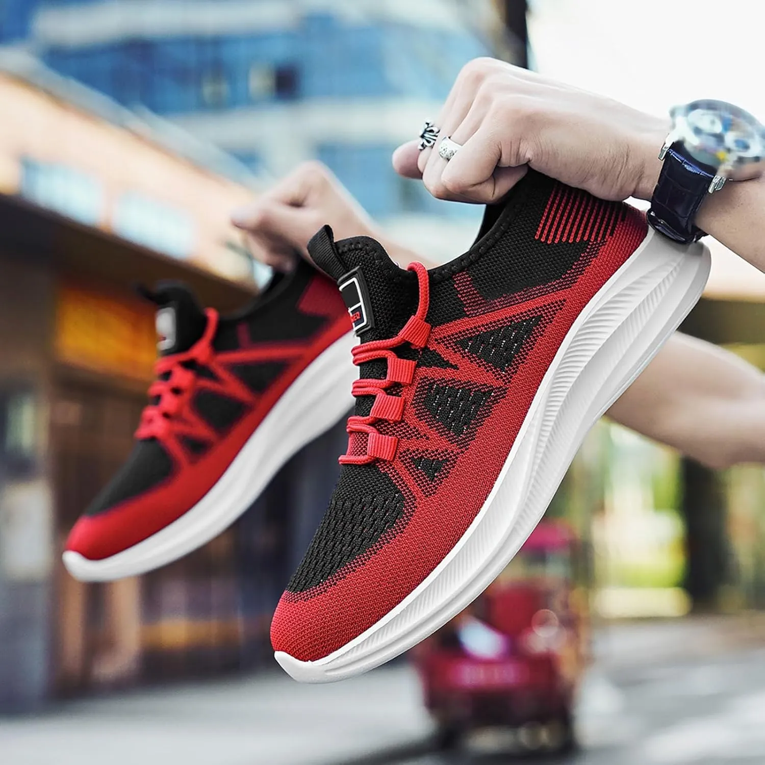 Fashion Sneakers Comfortable Men's Net Surface Light Casual Shoes Fashion Breathable Sports Running Shoes