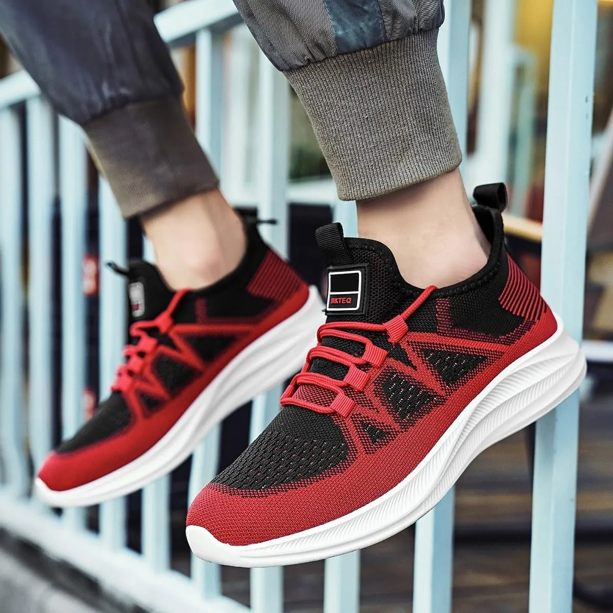 Fashion Sneakers Comfortable Men's Net Surface Light Casual Shoes Fashion Breathable Sports Running Shoes