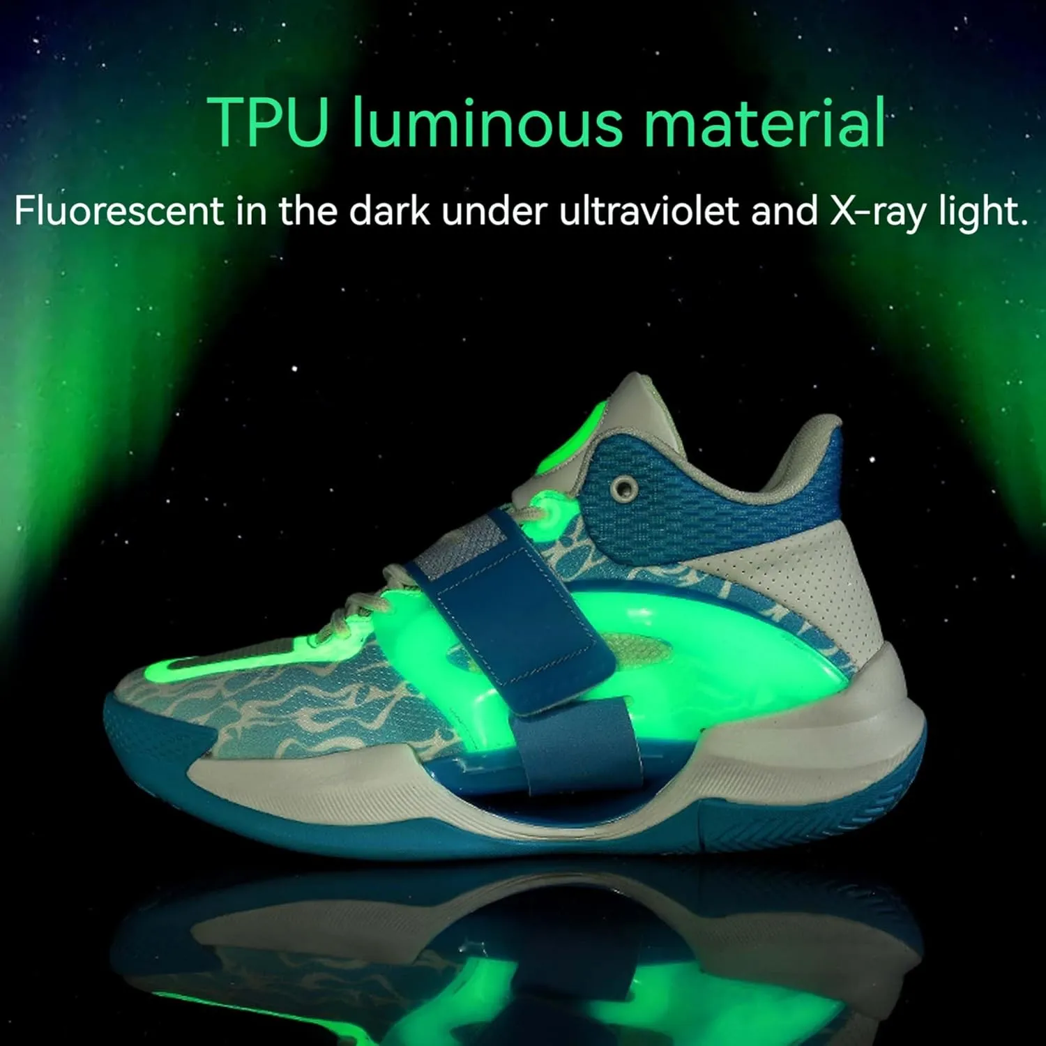Fluorescent Basketball Shoes Neutral Basketball Shoes Men's Basketball Shoes Outdoor Sports High-top Glowing Basketball Shoes