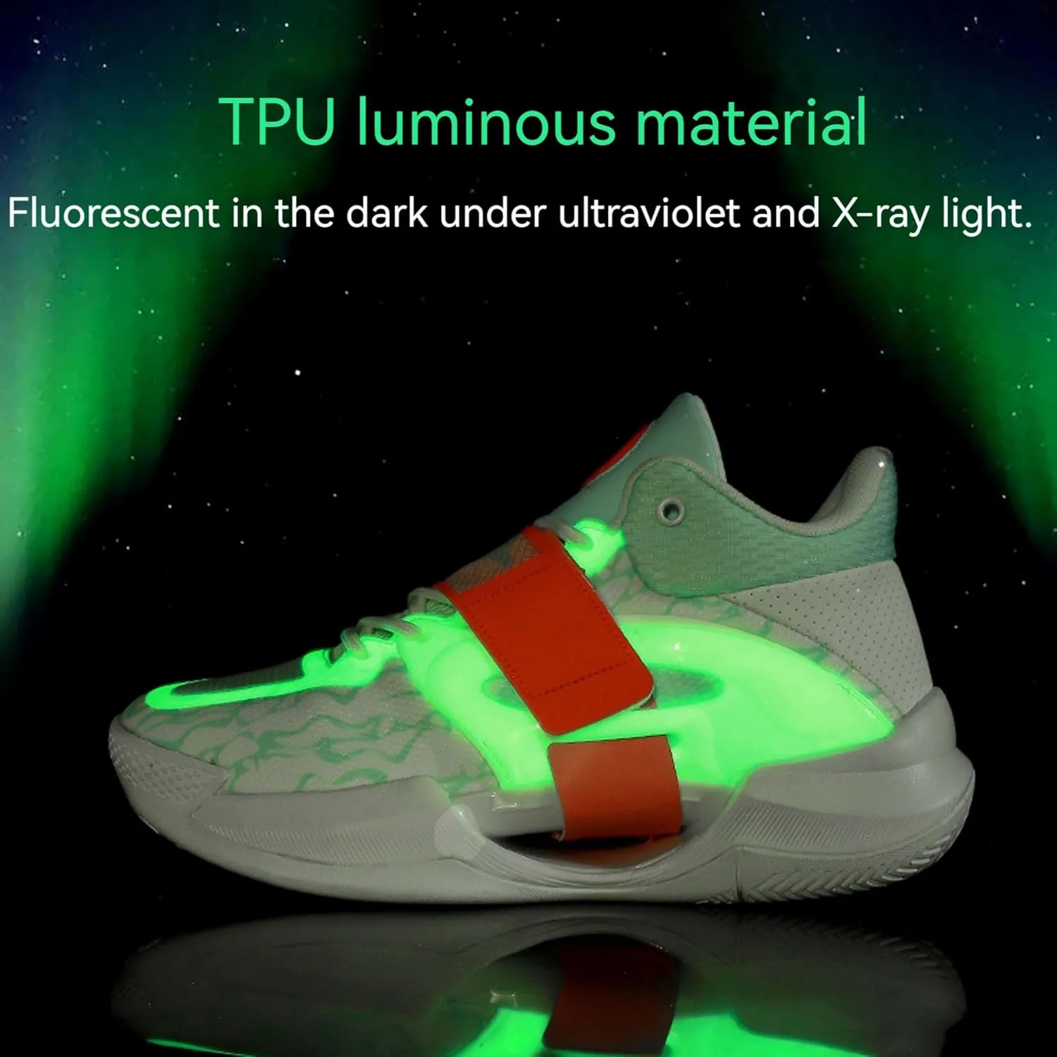 Fluorescent Basketball Shoes Neutral Basketball Shoes Men's Basketball Shoes Outdoor Sports High-top Glowing Basketball Shoes