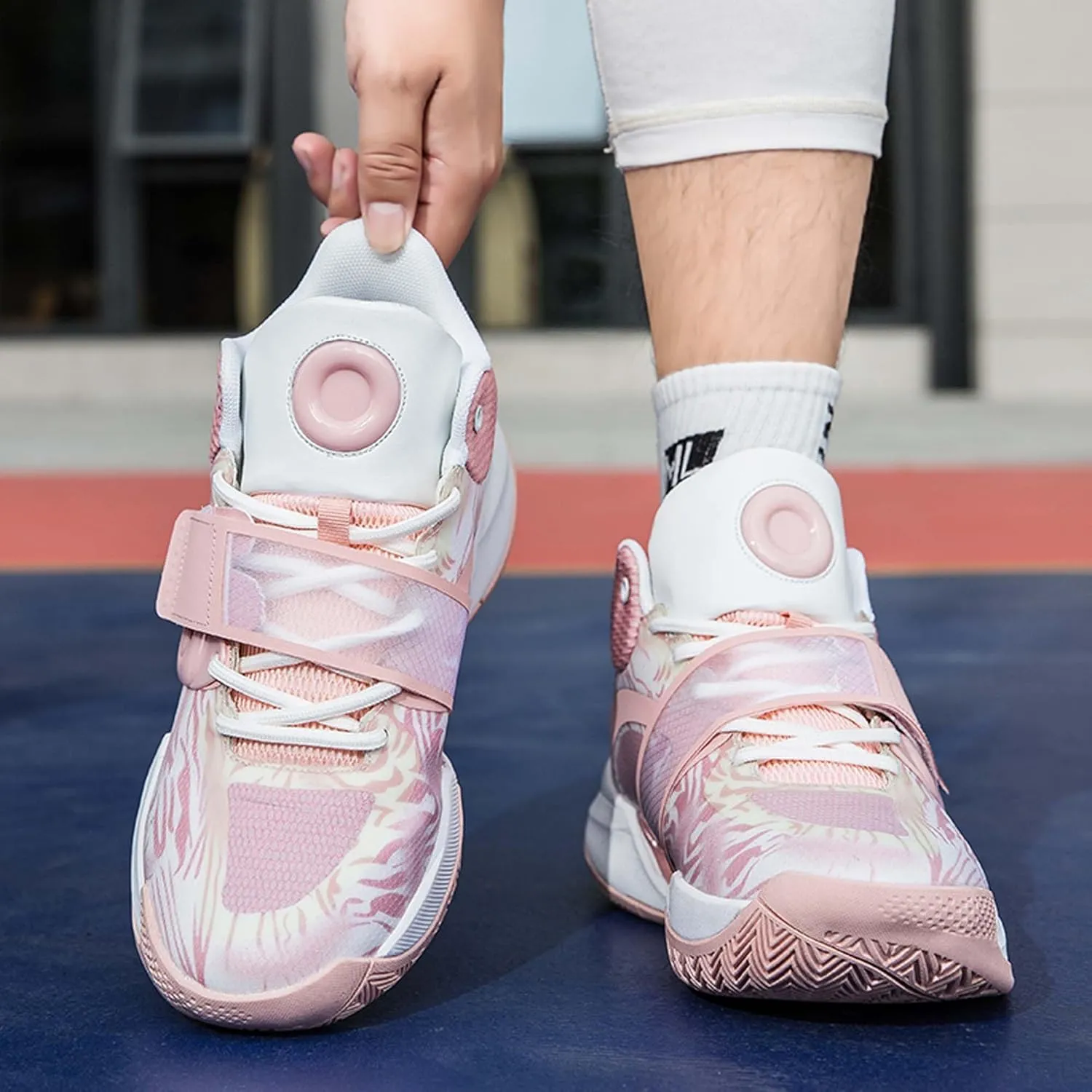 Fluorescent Basketball Shoes Neutral Basketball Shoes Men's Basketball Shoes Outdoor Sports High-top Glowing Basketball Shoes