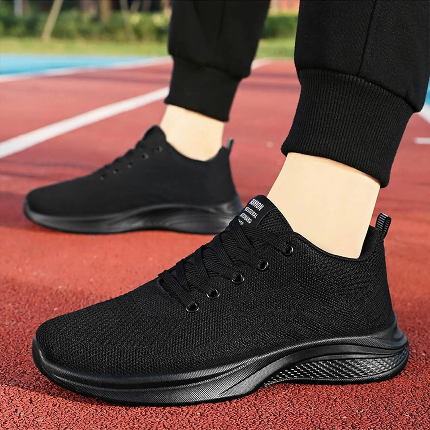 Grounded Footwear for Men Lace Up Lightweight Breathable Fashion Sneaker Lightweight Non Slip Sneakers for Men