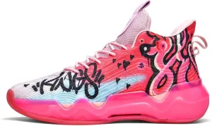High Top Womens Mens Basketball Shoes Breathable Non Slip Outdoor Graffiti Sports Shoes Fashion Unisex Running Sneakers