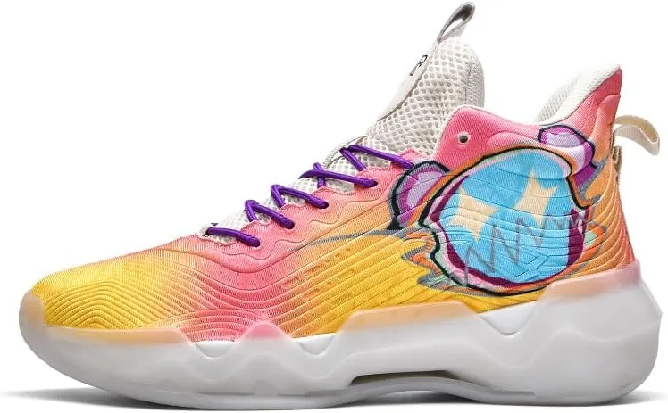 High Top Womens Mens Basketball Shoes Breathable Non Slip Outdoor Graffiti Sports Shoes Fashion Unisex Running Sneakers