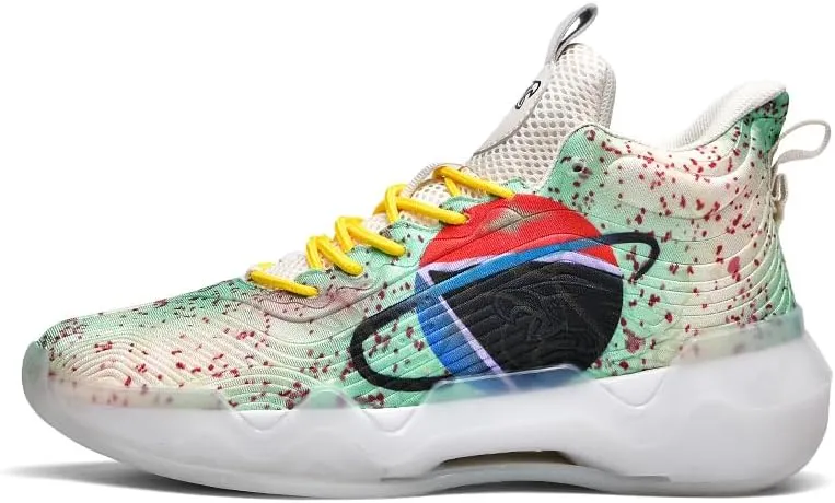 High Top Womens Mens Basketball Shoes Breathable Non Slip Outdoor Graffiti Sports Shoes Fashion Unisex Running Sneakers