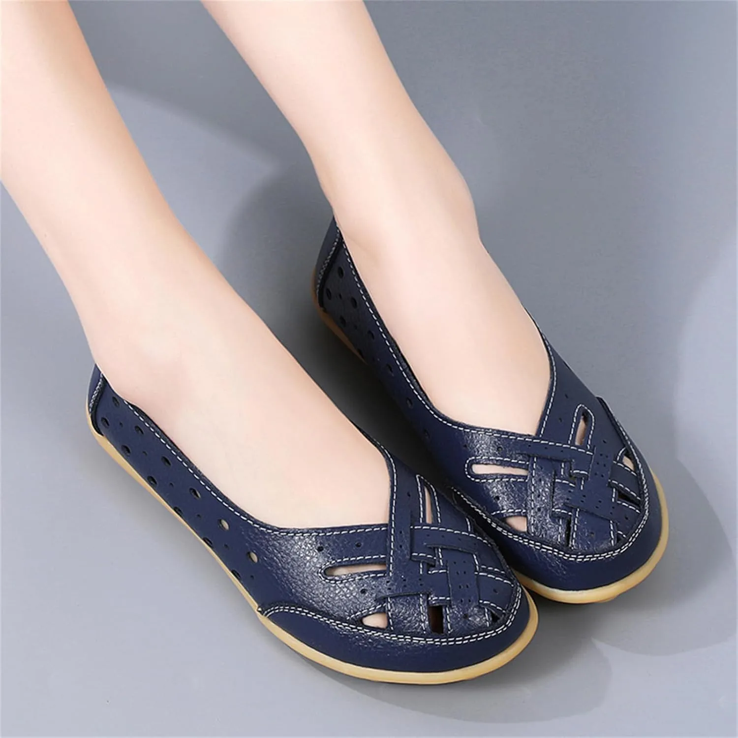 Illutminate Orthopedic Loafers, Orthopedic Loafers in Breathable Leather, Owlkay Orthopedic Loafers Shoes for Women, Women's Casual Soft Leather Slip-On Flat Loafers Orthopedic Shoes