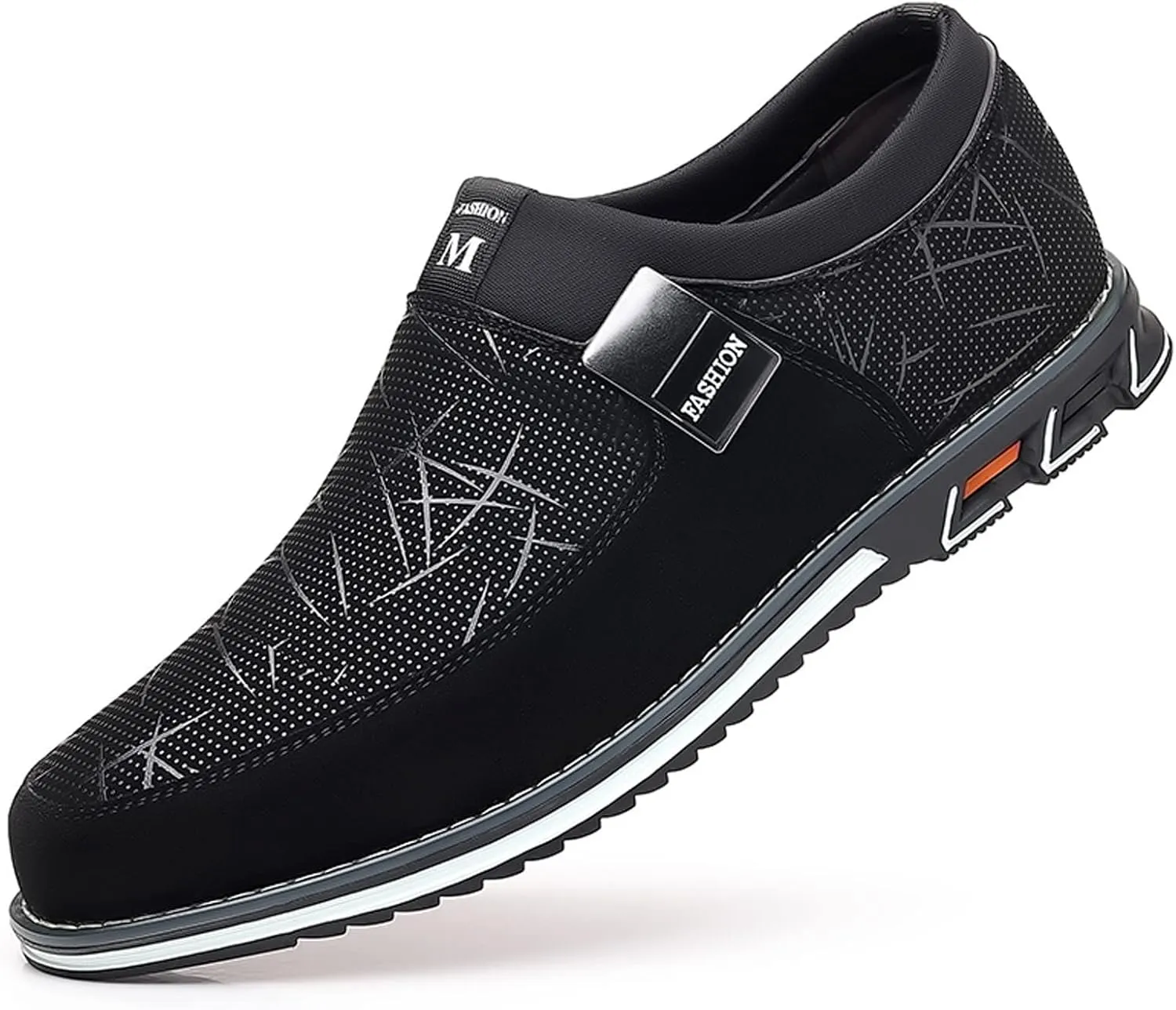 Jogging Walking Sneakers for Men Lightweight Breathable Slip on Running Shoe Men's Lightweight Cushion Sneakers
