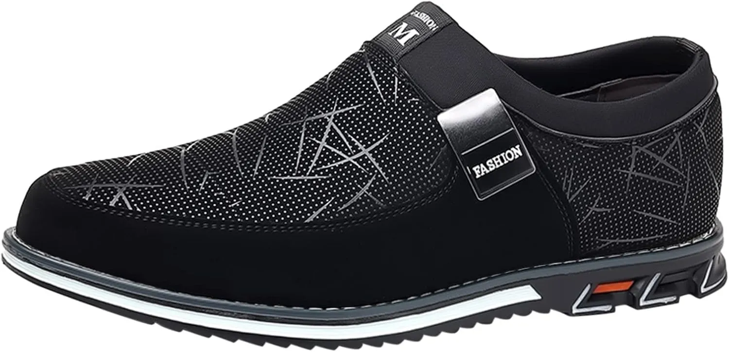 Jogging Walking Sneakers for Men Lightweight Breathable Slip on Running Shoe Men's Lightweight Cushion Sneakers