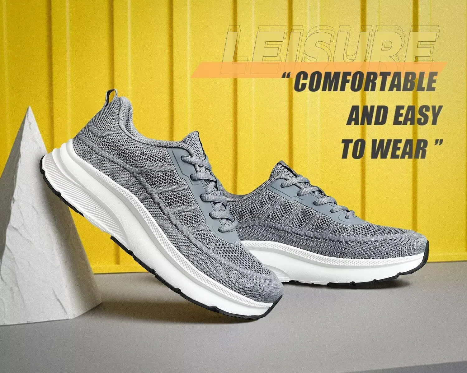 KDN Men's Wide Toe Box Shoes Cushioned Road Running Shoes Non Slip Mens Walking Sneakers for Wide Feet Comfortable Athletic Gym Workout Shoes Wide Width