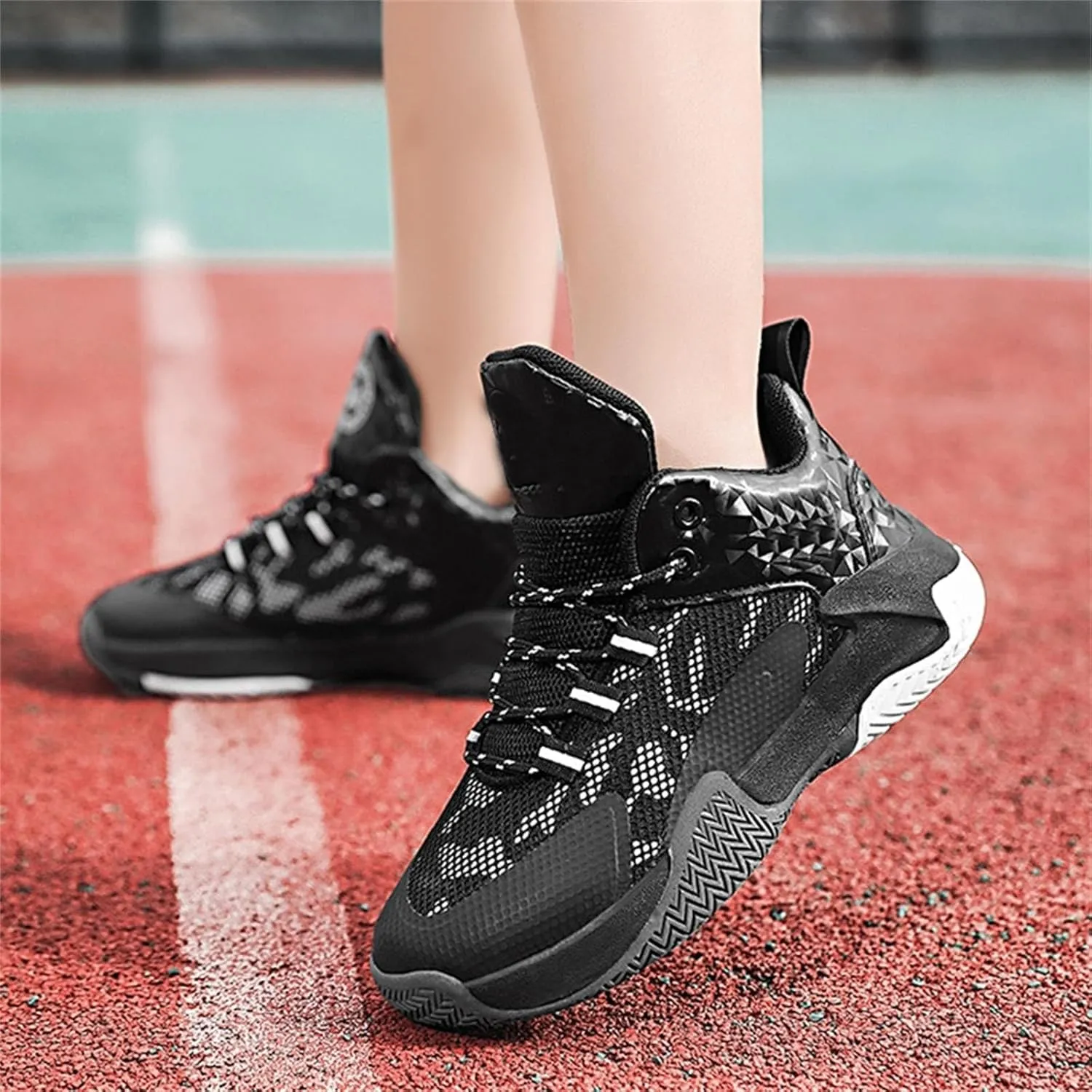 Kid's Basketball Shoes Boys Sneakers Girls Trainers Comfort High Top Basketball Shoes for Boys(Little Youth Shoes Boys