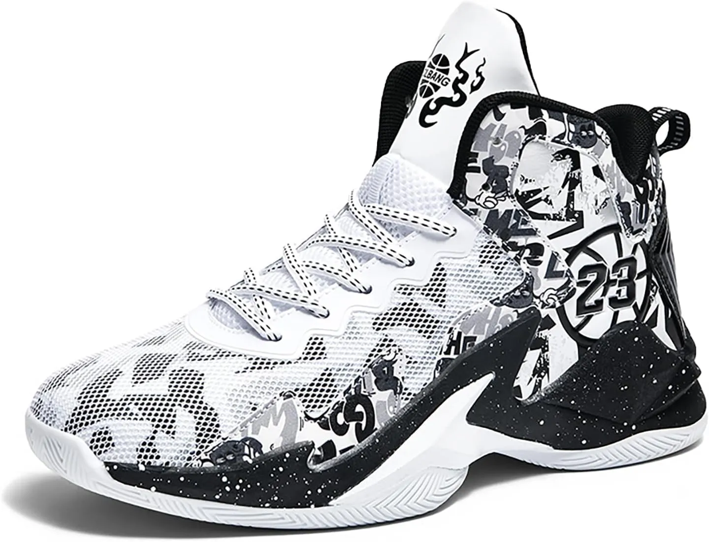 Kids Basketball Shoes High Top Youth Fashion Sneakers Girls Casual Sports Basketball Shoes Breathable Comfortable Boys Sneakers for Big Kids