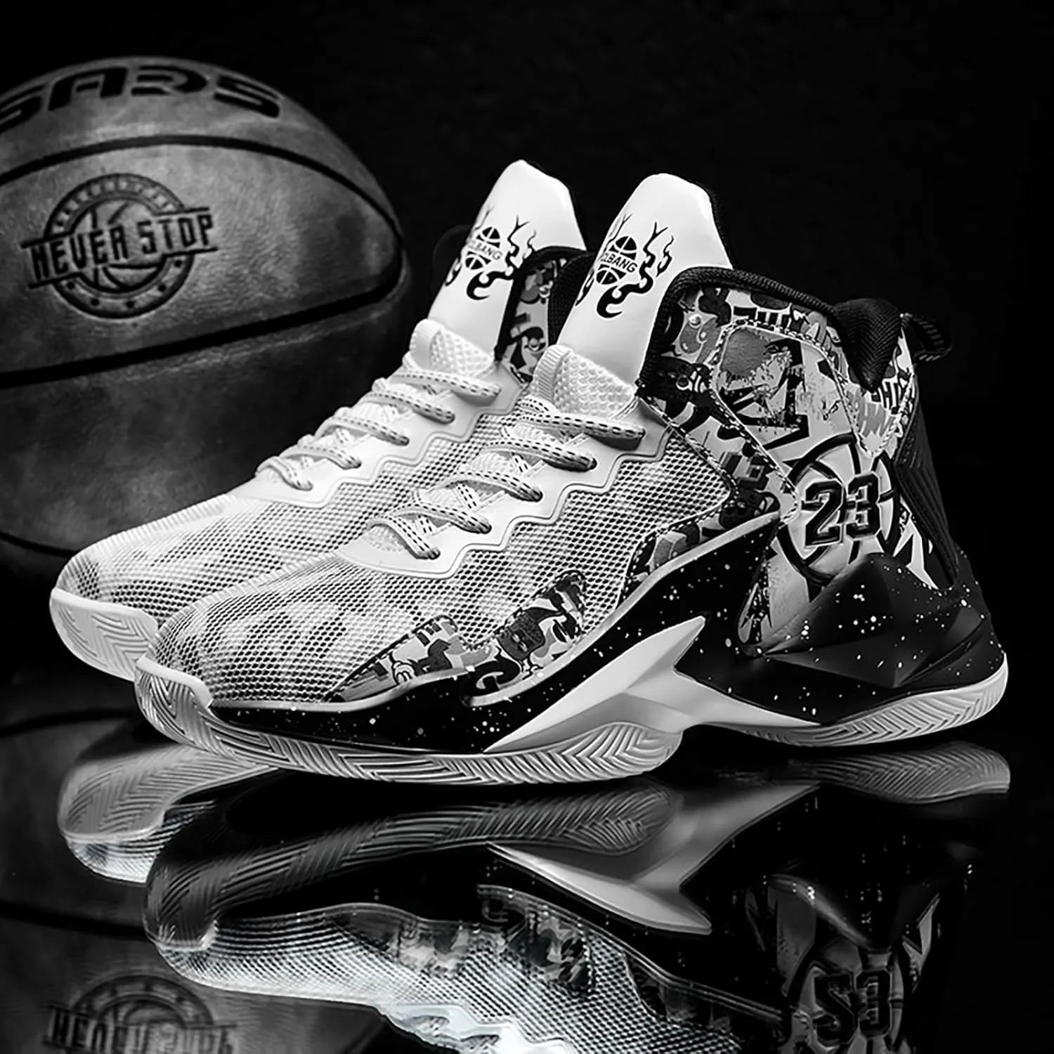 Kids Basketball Shoes High Top Youth Fashion Sneakers Girls Casual Sports Basketball Shoes Breathable Comfortable Boys Sneakers for Big Kids