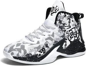 Kids Basketball Shoes High Top Youth Fashion Sneakers Girls Casual Sports Basketball Shoes Breathable Comfortable Boys Sneakers for Big Kids