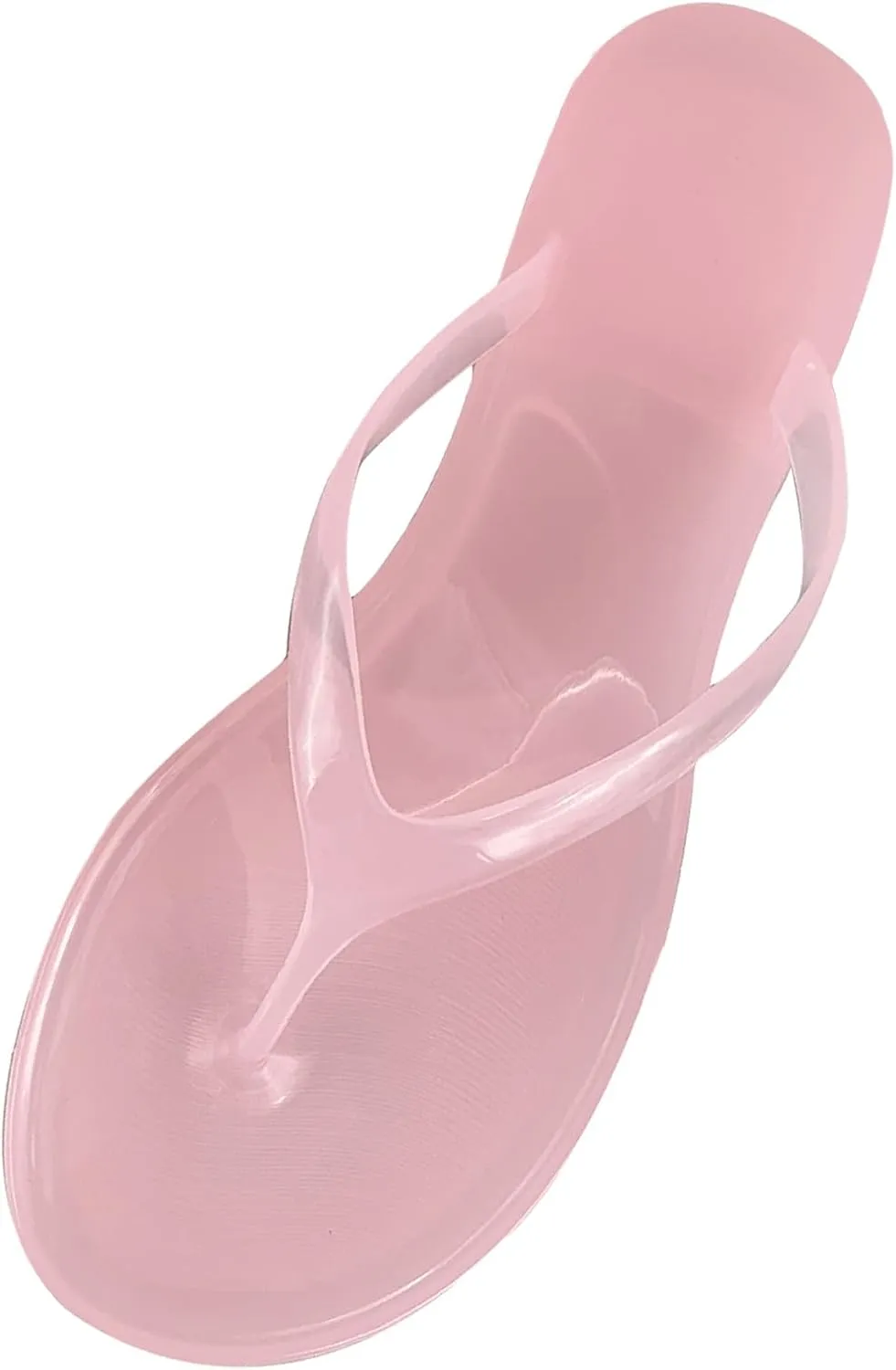 Ladies Summer Transparent Jelly Crystal Flat Bottom Toe Flip Flops Beach Sandal Slippers Womens Boot Slippers Size 6