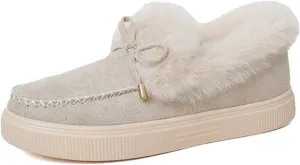 Ladmiple Snow Boots For Women 2023 Trendy Warm Ankle Booties Comfortable Slip On Outdoor Fur Lined Walking Winter Shoes