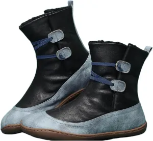 Ladmiple Snow Boots For Women Cute High Top Winter Shoes with Fur Lined Warm Slip On Ankle Booties Mid Calf Walking Shoes