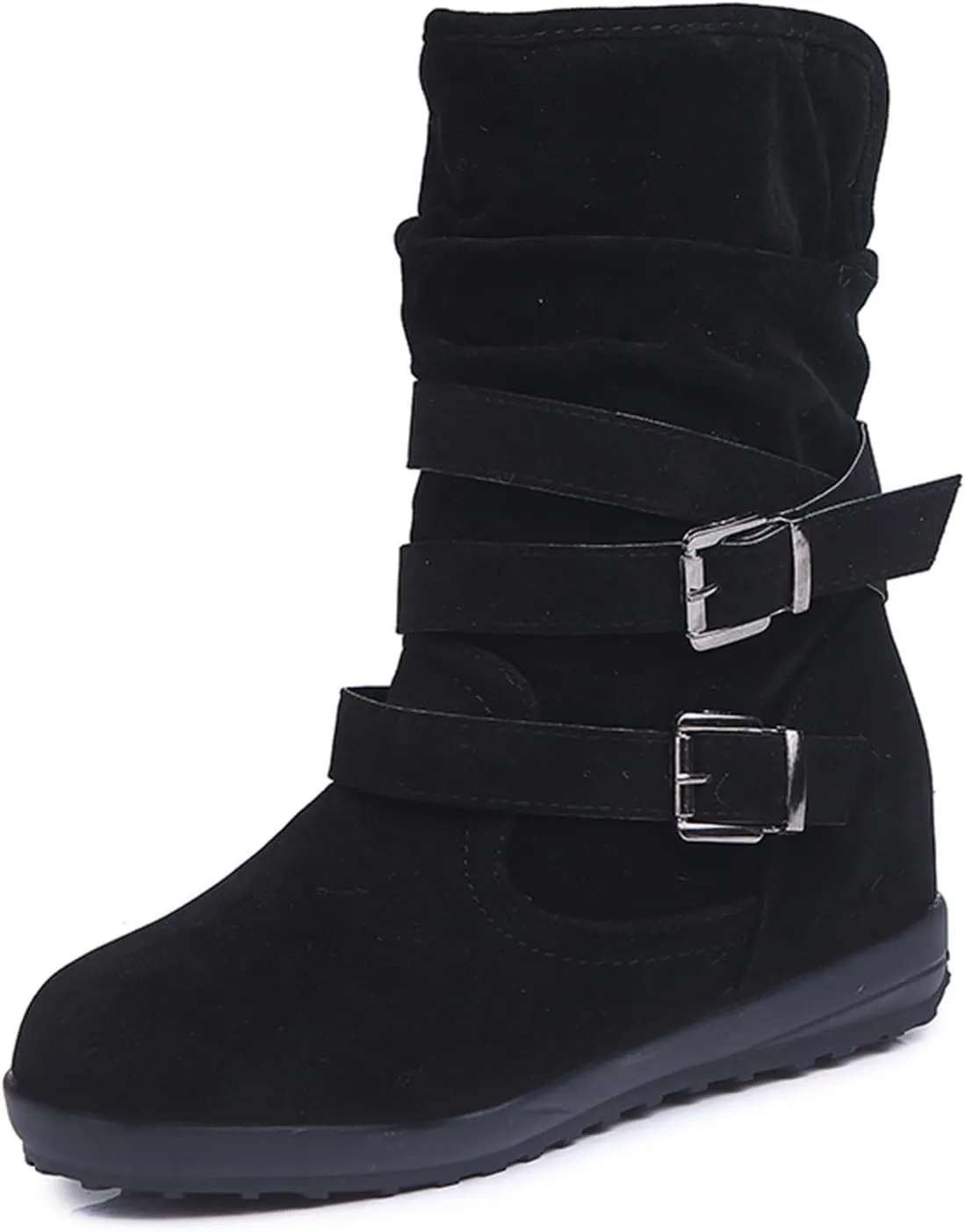 Ladmiple Snow Boots For Women Wide Width Winter Boots Slip on Fur Lined Lightweight Cold Weather Warm Ankle Booties Shoes