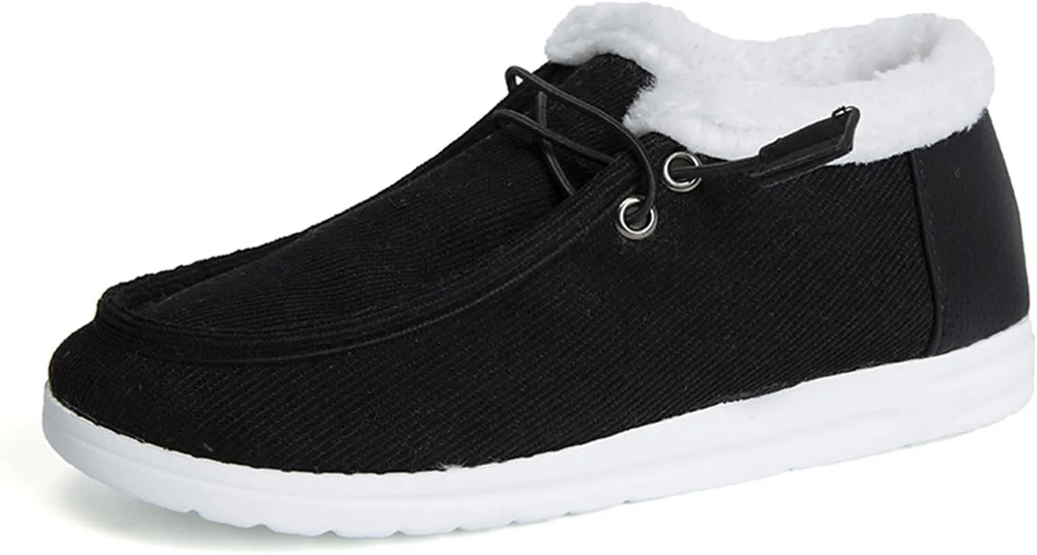 Ladmiple Winter Boots For Women Cute Snow Boots Fur Lined Warm Slip On Ankle Booties Outdoor Anti Slip Walking Shoes