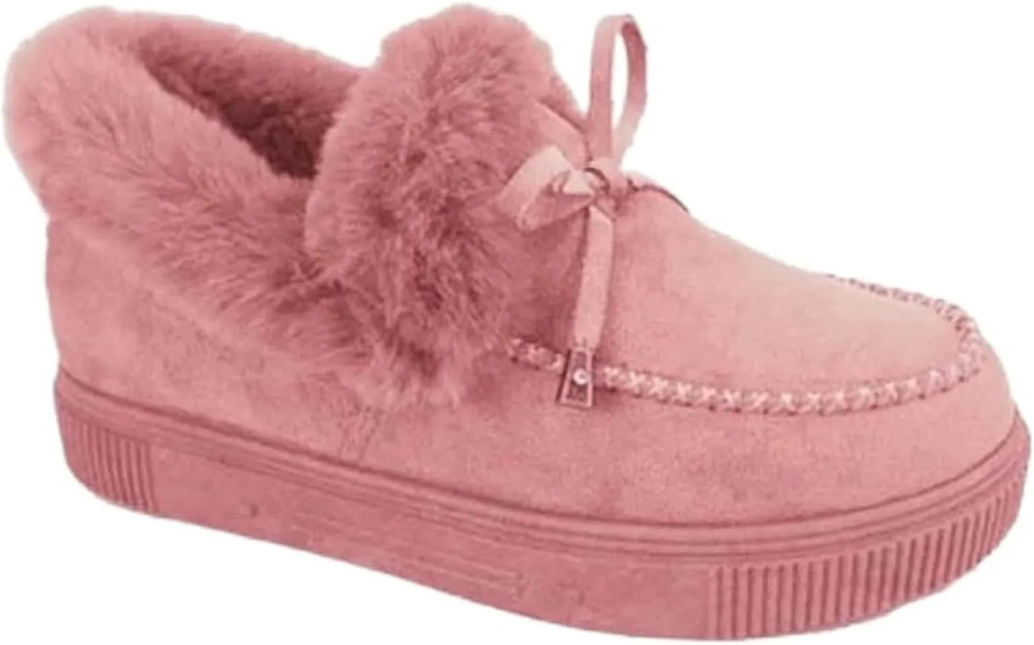 Ladmiple Winter Boots For Women Fashion Snow Boots Classic Faux Fur Lined Slip On Ankle Boots Casual Comfortable Warm Shoes