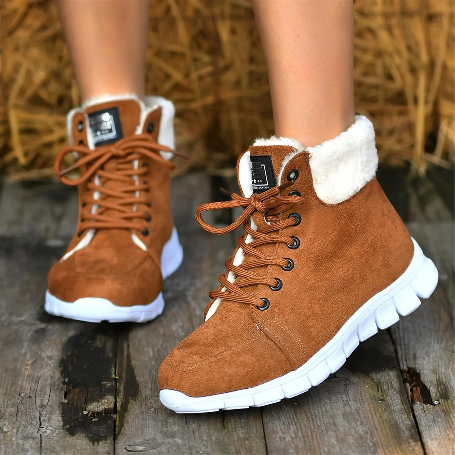 Ladmiple Winter Dress Boots For Women 2024 Snow Boots Slip on Insulated Fur Lined Lightweight Cold Weather Warm Ankle Booties
