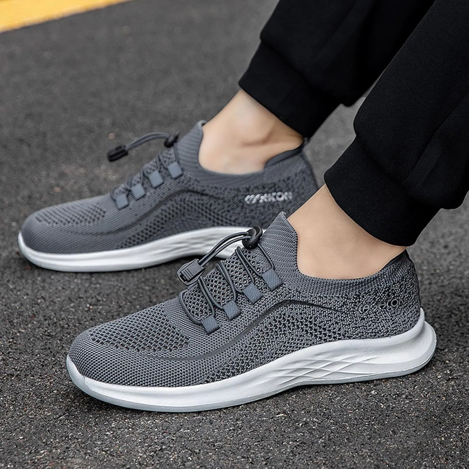 Lightweight Arch Support Sneakers for Men Lace Up Lightweight Breathable Fashion Sneaker Comfort Jogging Shoes