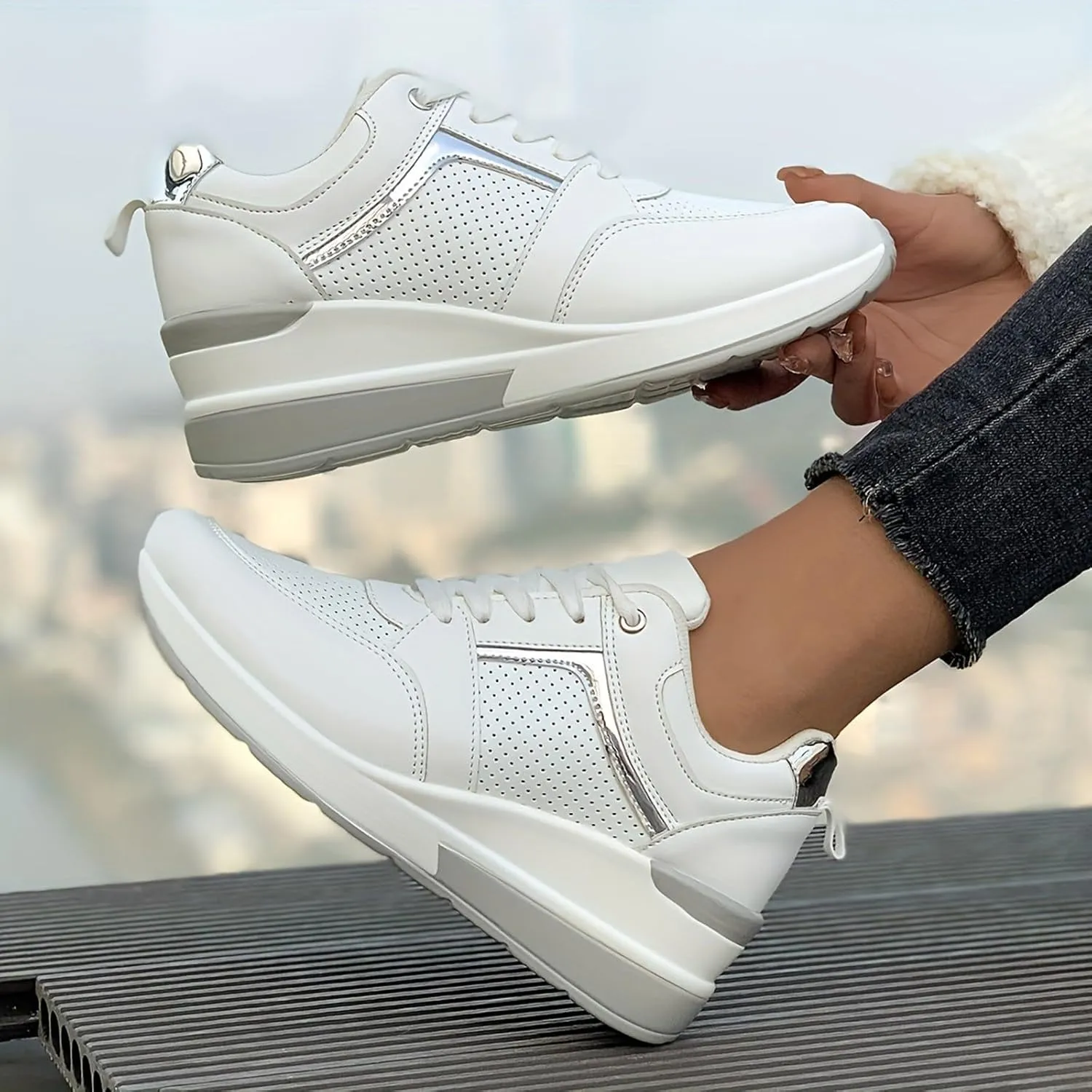 Lightweight Nursing Shoes for Women Sports Workout Gym Shoes for Running Classic Athletic Skateboard Sneakers