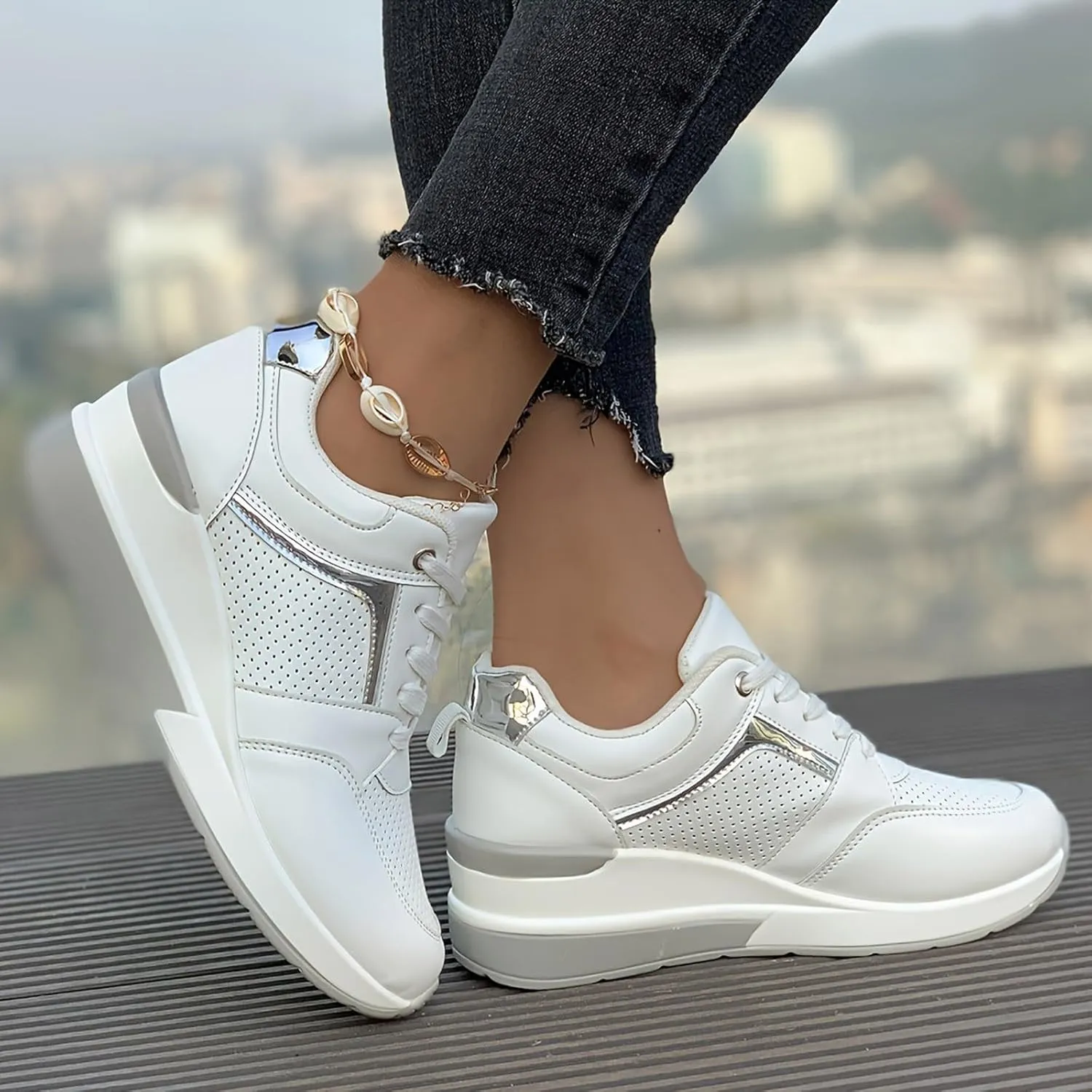 Lightweight Nursing Shoes for Women Sports Workout Gym Shoes for Running Classic Athletic Skateboard Sneakers