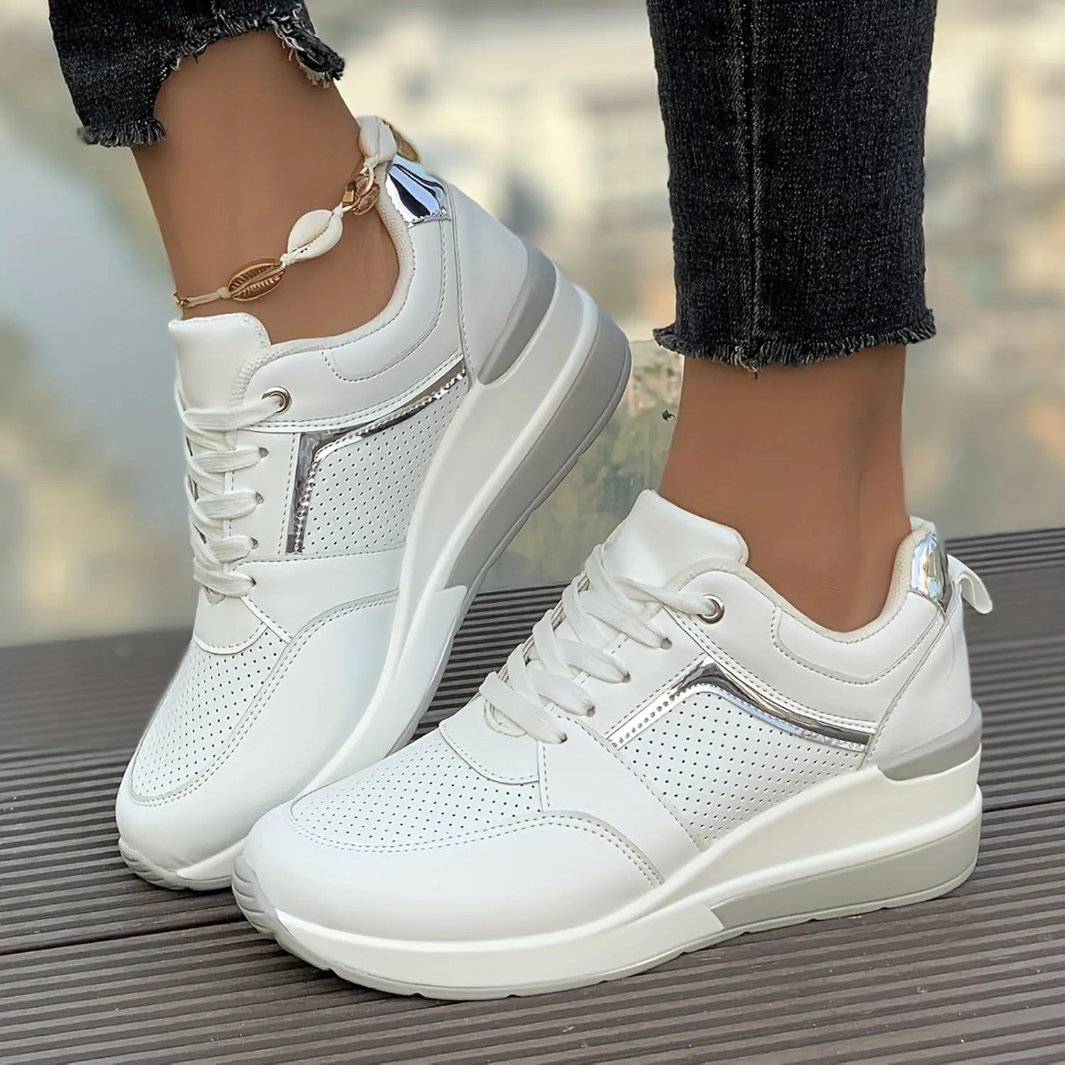 Lightweight Nursing Shoes for Women Sports Workout Gym Shoes for Running Classic Athletic Skateboard Sneakers