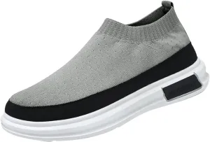 Lightweight Shoes Men Thick Sole Breathable Casual Shoes Breathable Non Slip Cloth Single Casual Fashion