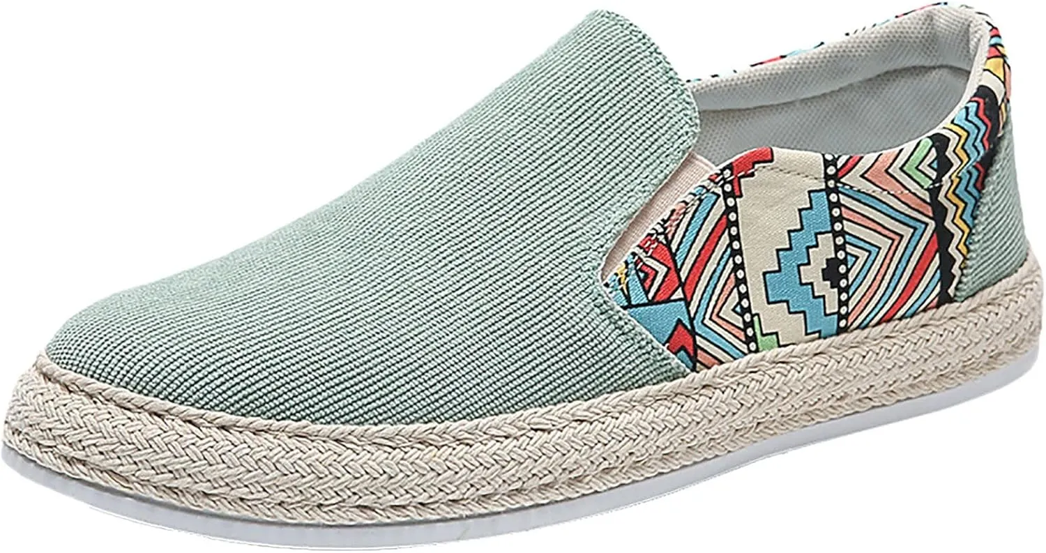 Lightweight Shoes Men's Casual Low Boots Canvas Slip On Shoes in Spring and Summer