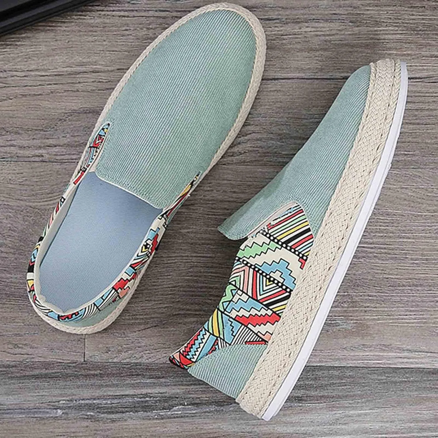 Lightweight Shoes Men's Casual Low Boots Canvas Slip On Shoes in Spring and Summer