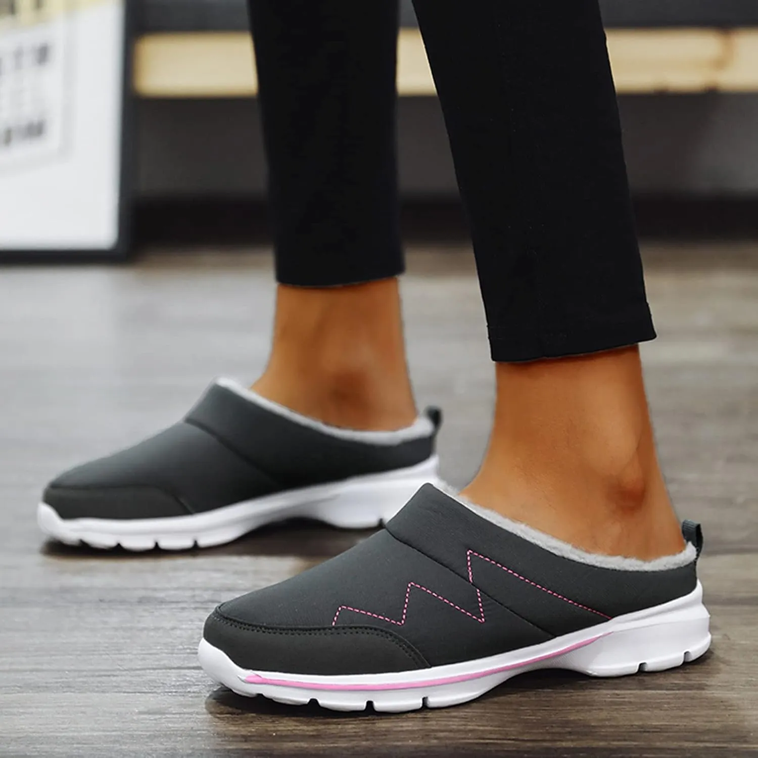Lightweight Velvet Warmth Shoes for Women Comfort Breathable Arch Support Non Slip Shoes Slip on Walking Shoes