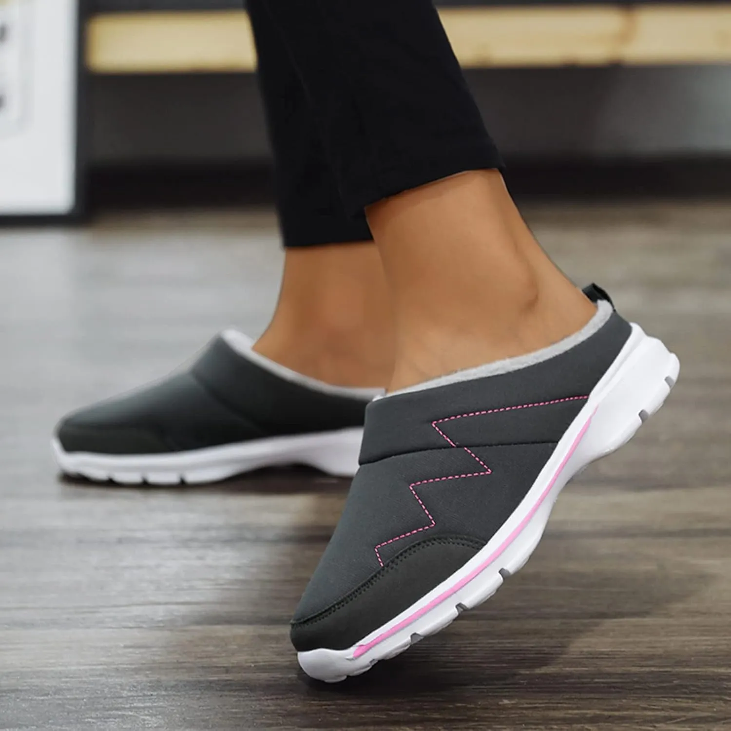 Lightweight Velvet Warmth Shoes for Women Comfort Breathable Arch Support Non Slip Shoes Slip on Walking Shoes