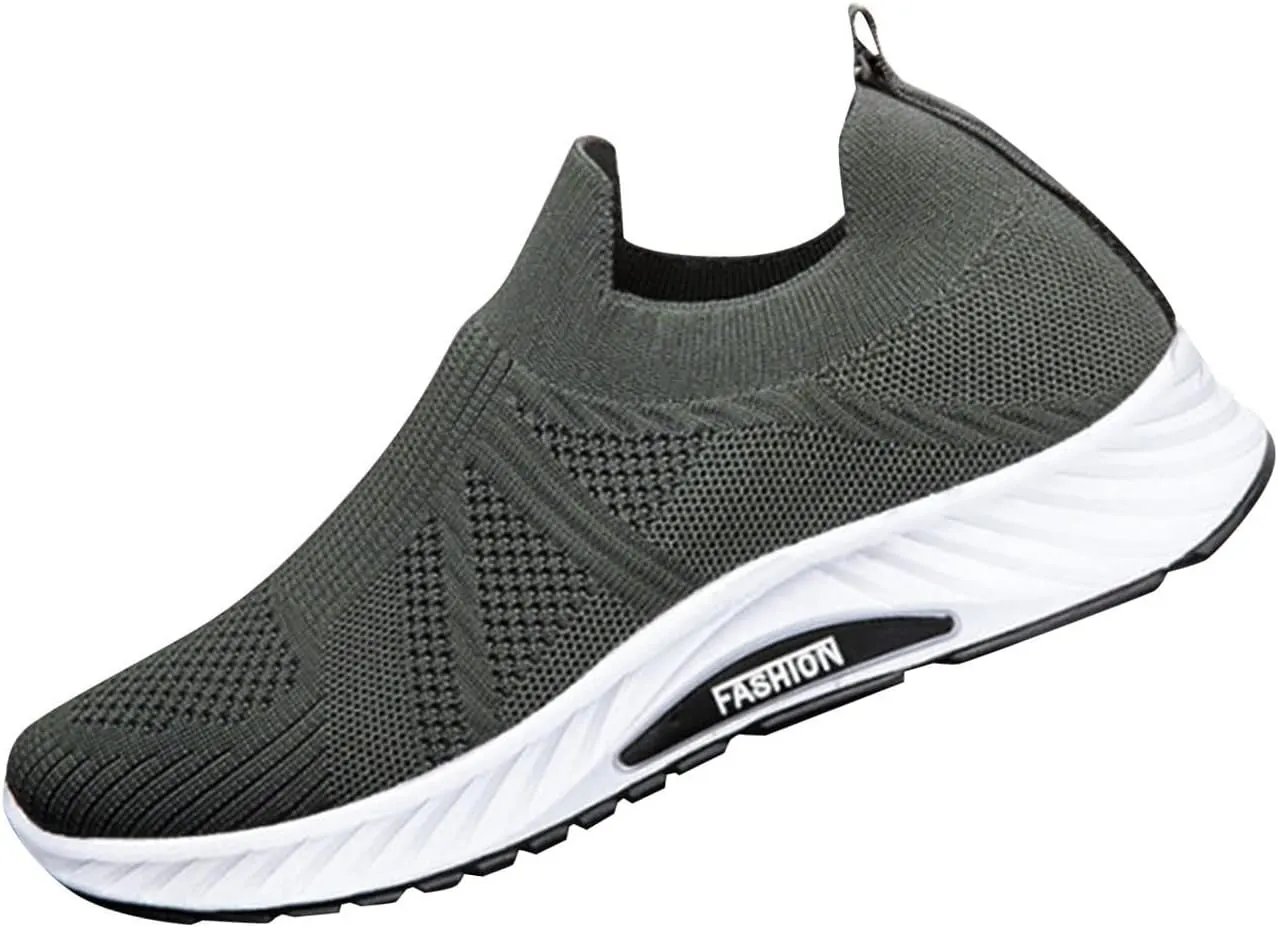 Lightweight Work Shoes for Men Comfortable Breathable Lightweight Tennis Shoe Lightweight Elderly Slip on Shoes
