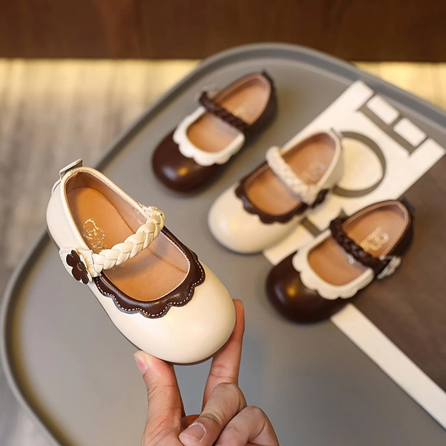 Little Girls Loafers Children Shoes Flat Kids Beautiful Children Leather Girls Princess Dress Shoes Shoes Girls