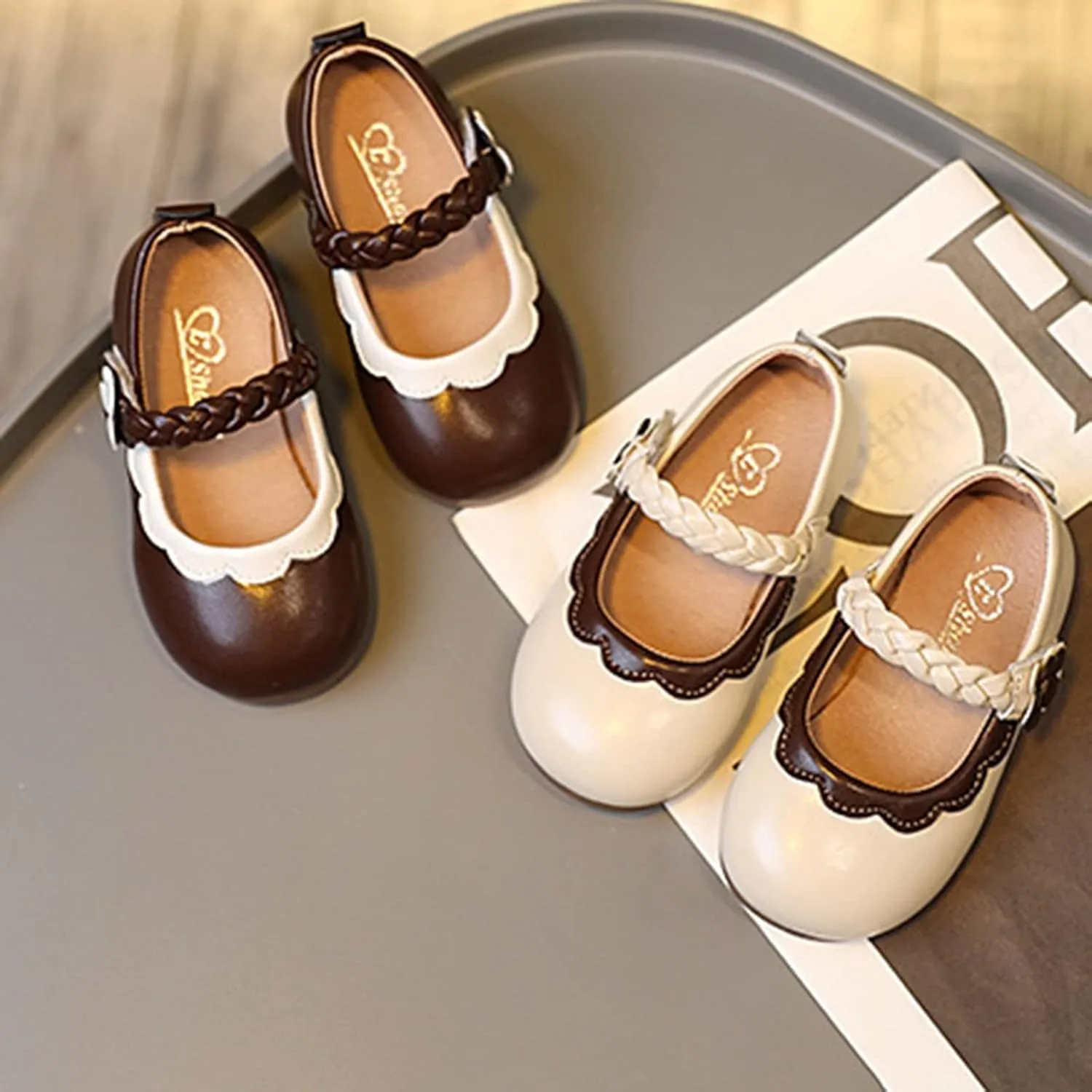 Little Girls Loafers Children Shoes Flat Kids Beautiful Children Leather Girls Princess Dress Shoes Shoes Girls