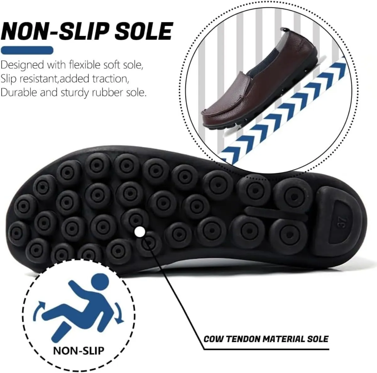 loafers orthopedic leather women loafers flat breathable leather driving nurse hiking non slip casual comfortable soft