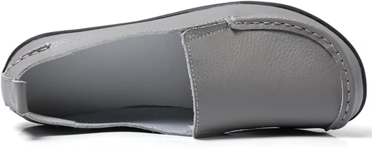 loafers orthopedic leather women loafers flat breathable leather driving nurse hiking non slip casual comfortable soft