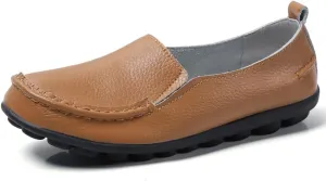 loafers orthopedic leather women loafers flat breathable leather driving nurse hiking non slip casual comfortable soft