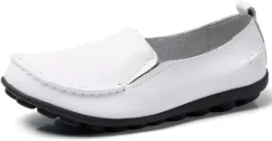 loafers orthopedic leather women loafers flat breathable leather driving nurse hiking non slip casual comfortable soft