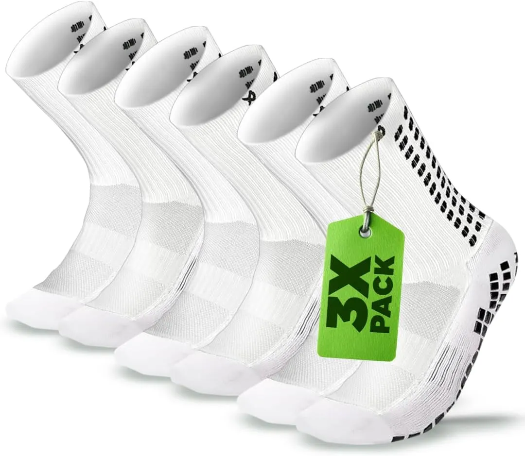 Lux Dual Grip Socks - Soccer Grip Socks for Men and Women. GripArray Engineered Performance & Comfort