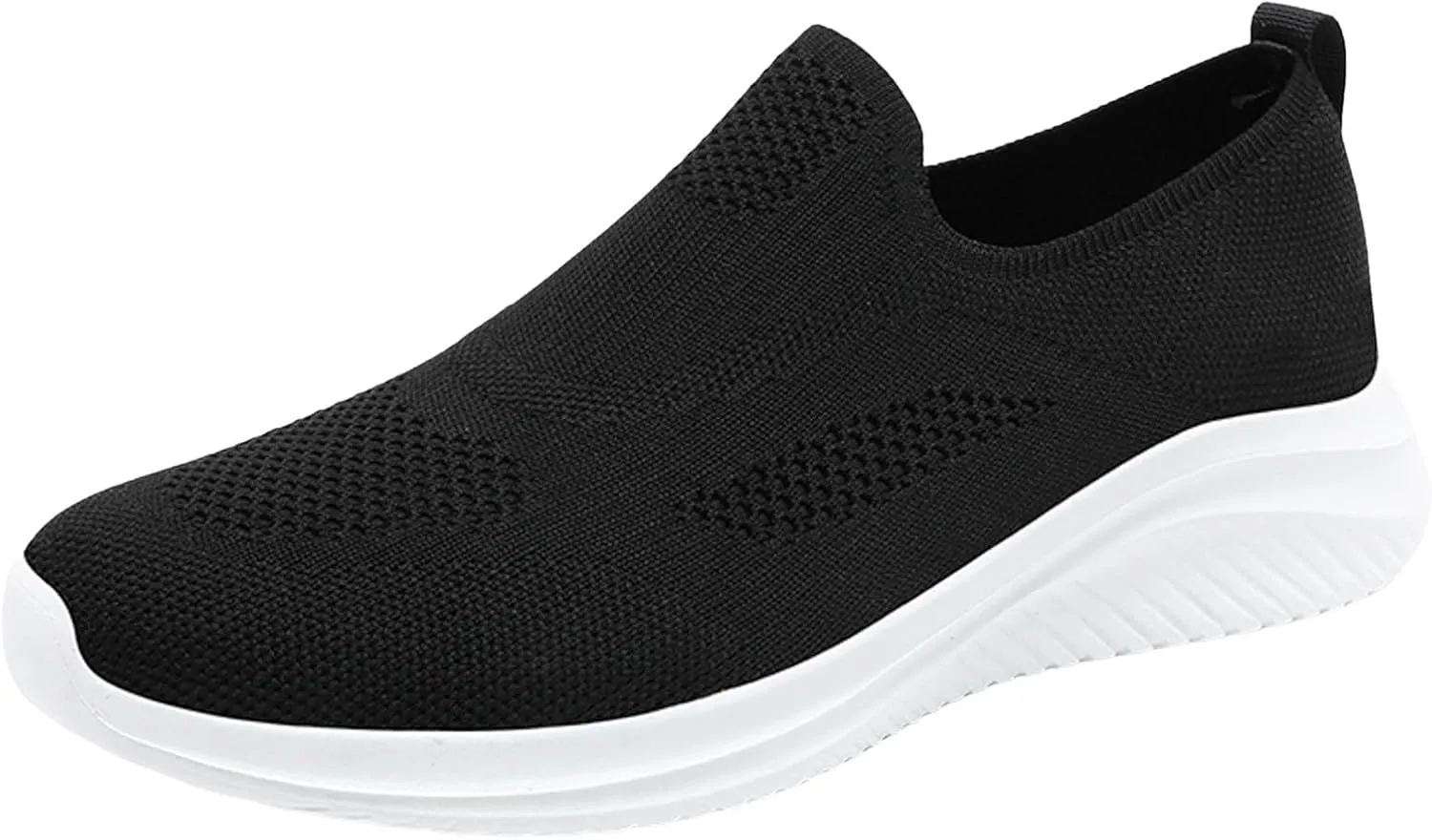 Memory Foam Versatile Shoes for Men Comfortable Breathable Stretch Canvas Slip on Sneaker Breathable Work Shoes